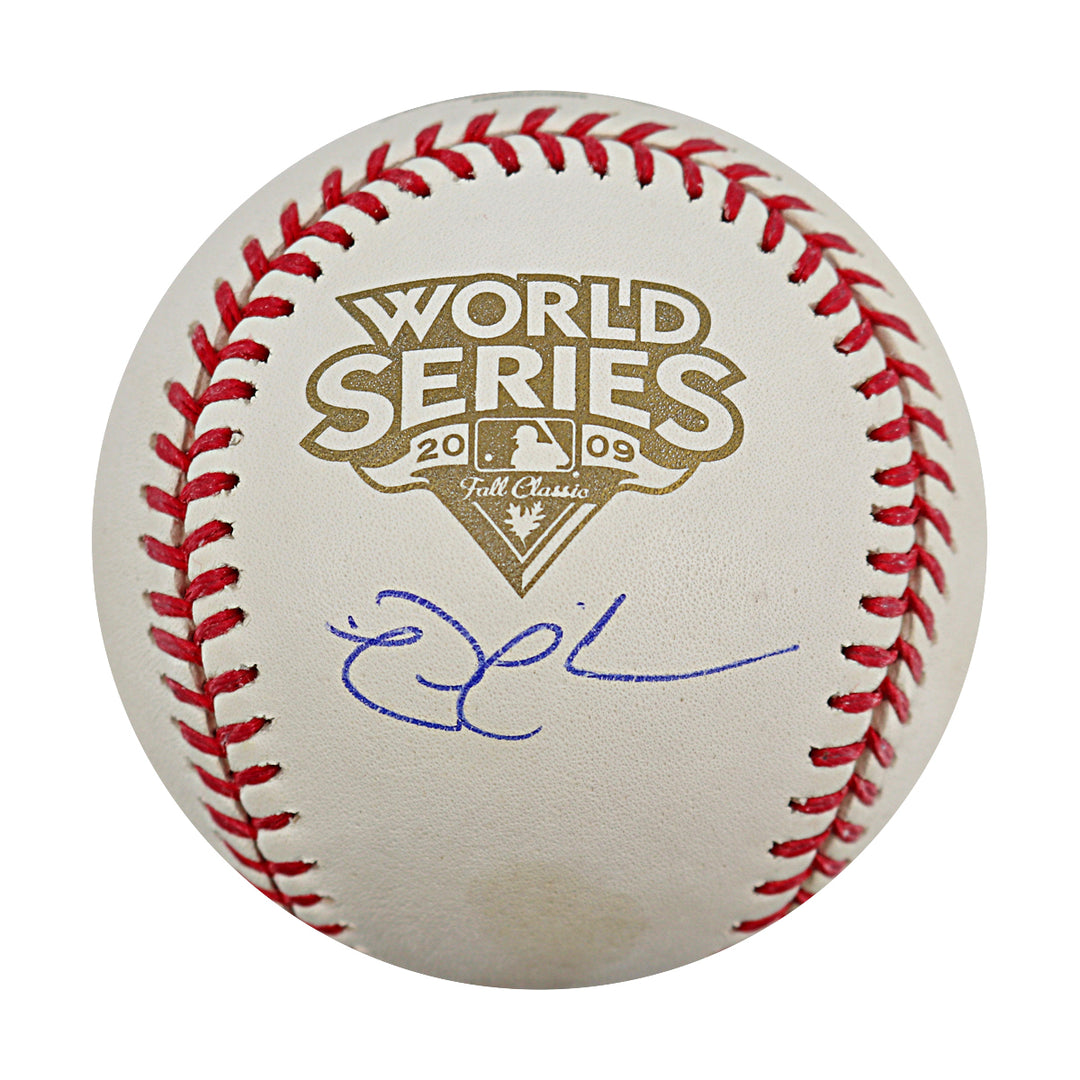 Nick Swisher New York Yankees Autographed 2009 World Series Logo Baseball MLB / Steiner COA