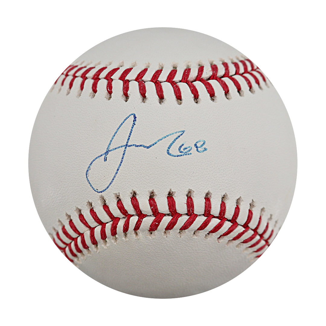 Jeff McNeil Oakland A's Autographed OMLB Baseball Steiner Holo Only