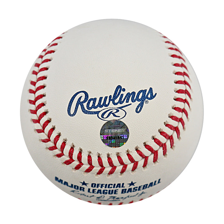 Jeff McNeil Oakland A's Autographed OMLB Baseball Steiner Holo Only