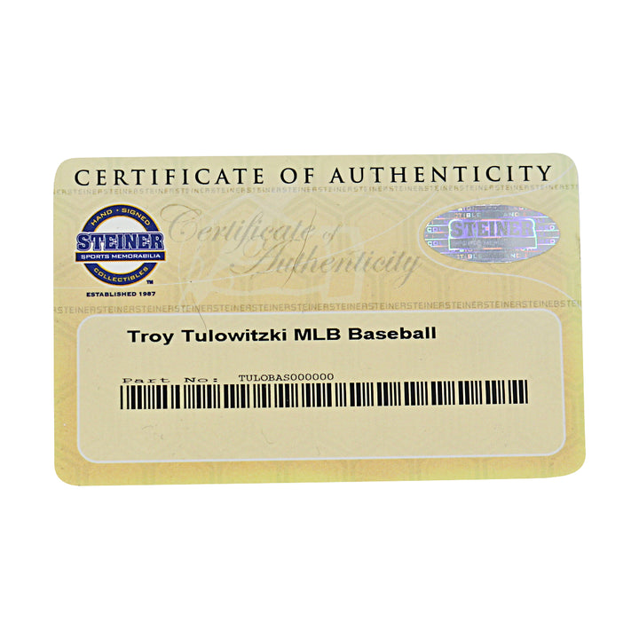 Troy Tulowitzki Colorado Rockies Autographed OMLB Baseball Steiner COA
