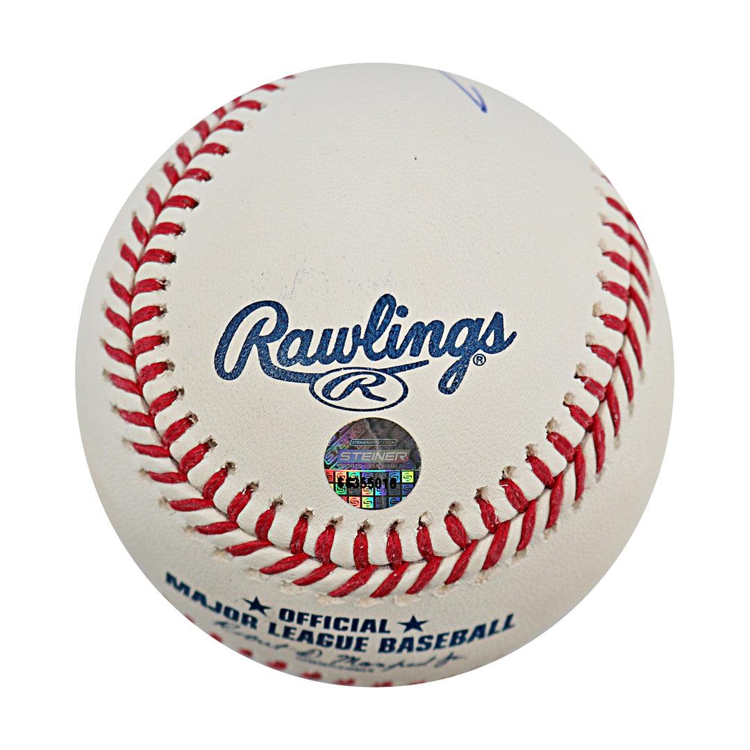 Justus Sheffield Yankees Mariners Autographed OMLB Baseball Steiner Holo Only
