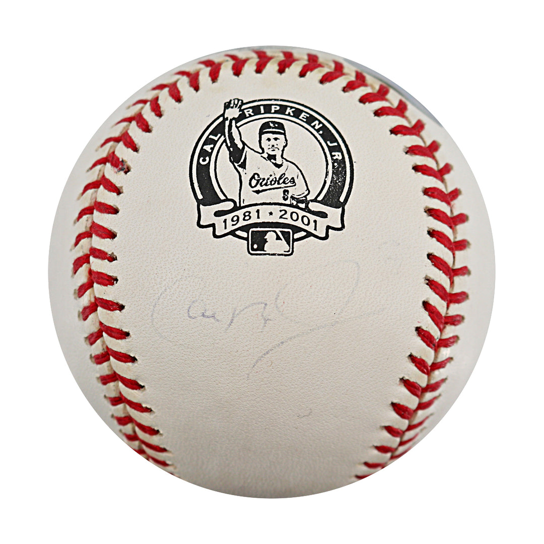 Cal Ripken Jr Baltimore Orioles Autographed Retirement Logo Baseball Steiner COA