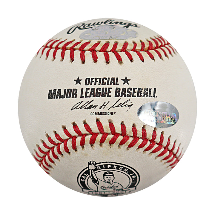 Cal Ripken Jr Baltimore Orioles Autographed Retirement Logo Baseball Steiner COA