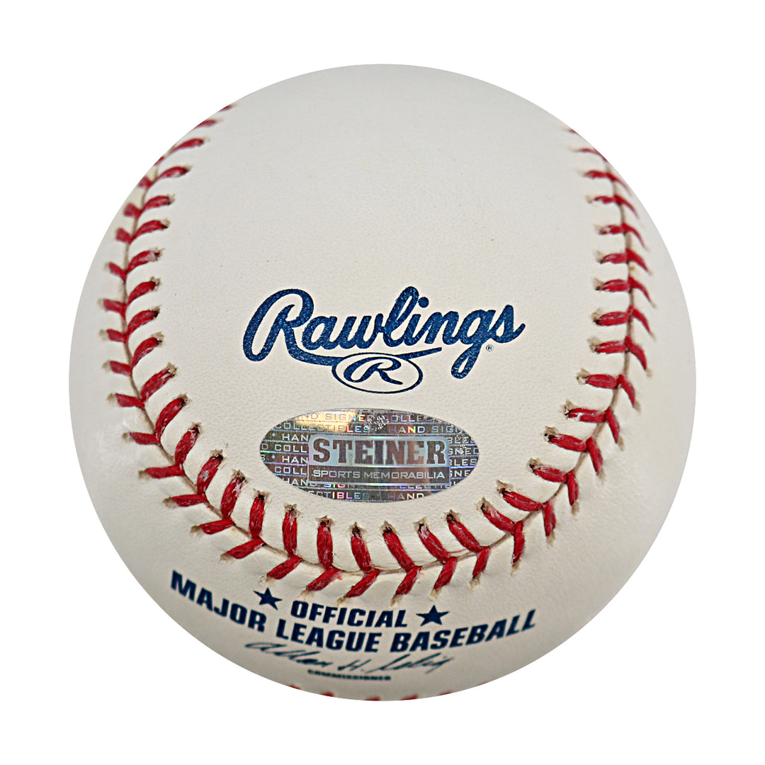 Mike Mussina Yankees Orioles Autographed OMLB Baseball Steiner Holo Only