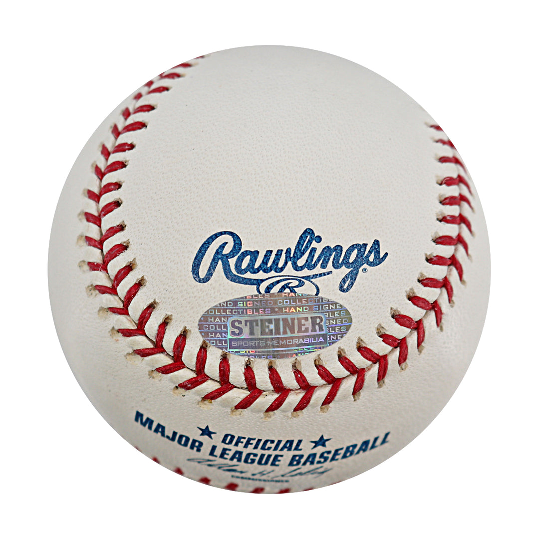 Jorge Posada New York Yankees Autographed OMLB Baseball Steiner COA