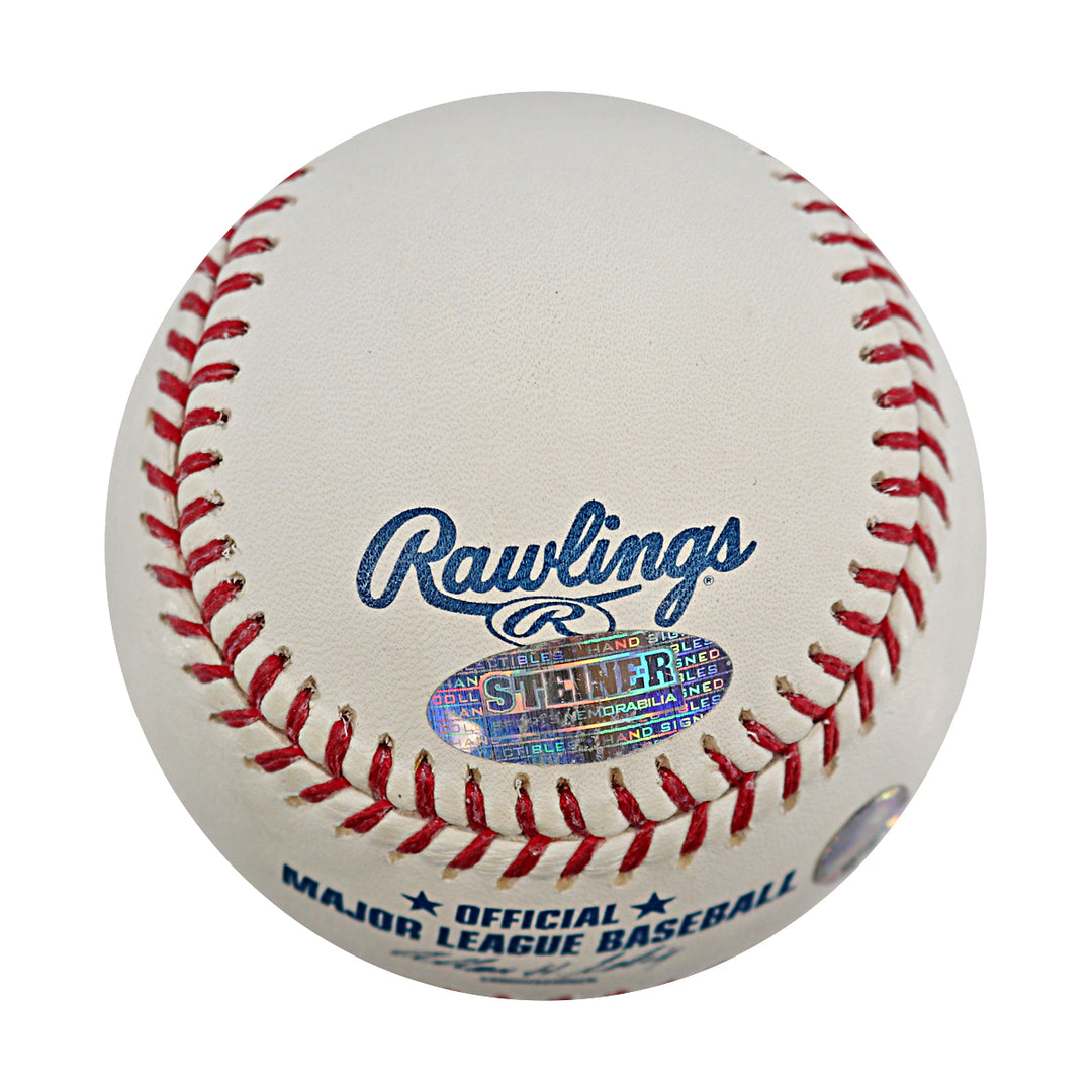Jorge Posada New York Yankees Autographed OMLB Baseball MLB / Steiner COA
