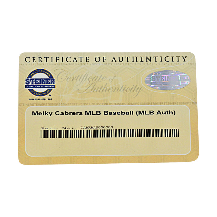 Melky Cabrera New York Yankees Autographed OMLB Baseball MLB / Steiner COA