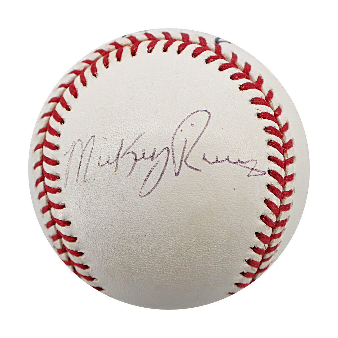 Tommy John Roy White Mickey Rivers Yankees Autographed OMLB Baseball JSA COA