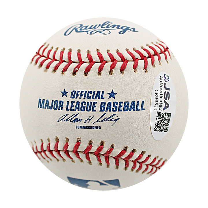 Duaner Sanchez New York Mets Autographed OMLB Baseball JSA COA