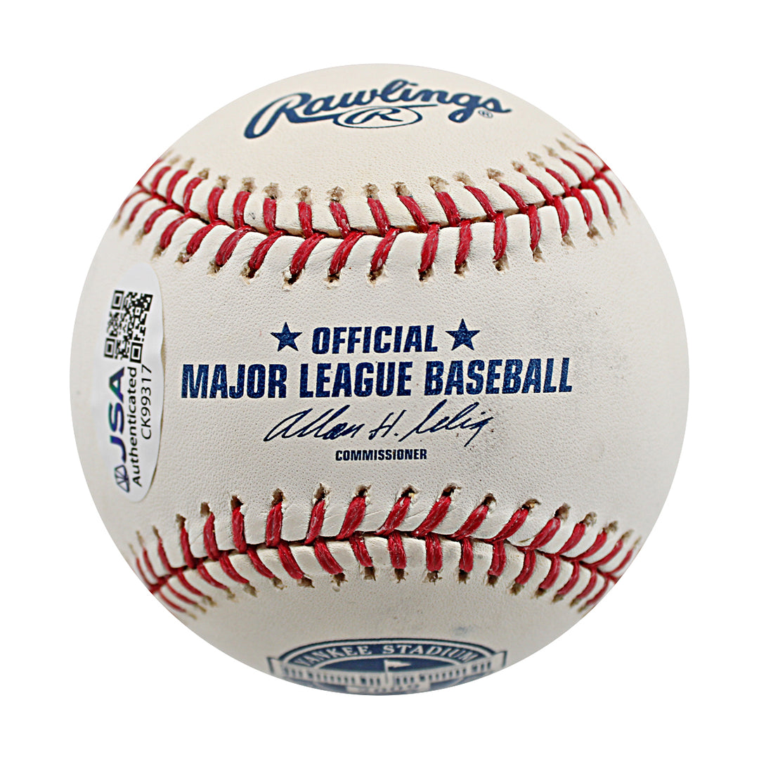 Jorge Posada New York Yankees Autographed 2009 Logo OMLB Baseball JSA COA