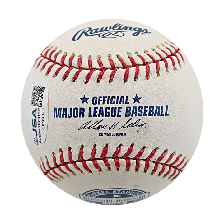 Jorge Posada New York Yankees Autographed 2009 Logo OMLB Baseball JSA COA