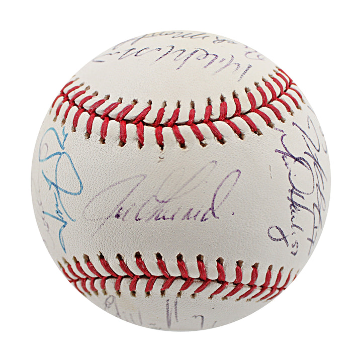 Jeter Rodriguez 2008 New York Yankees Multi Signed Yankee Stadium Final Season Logo Baseball 26 Autos JSA LOA