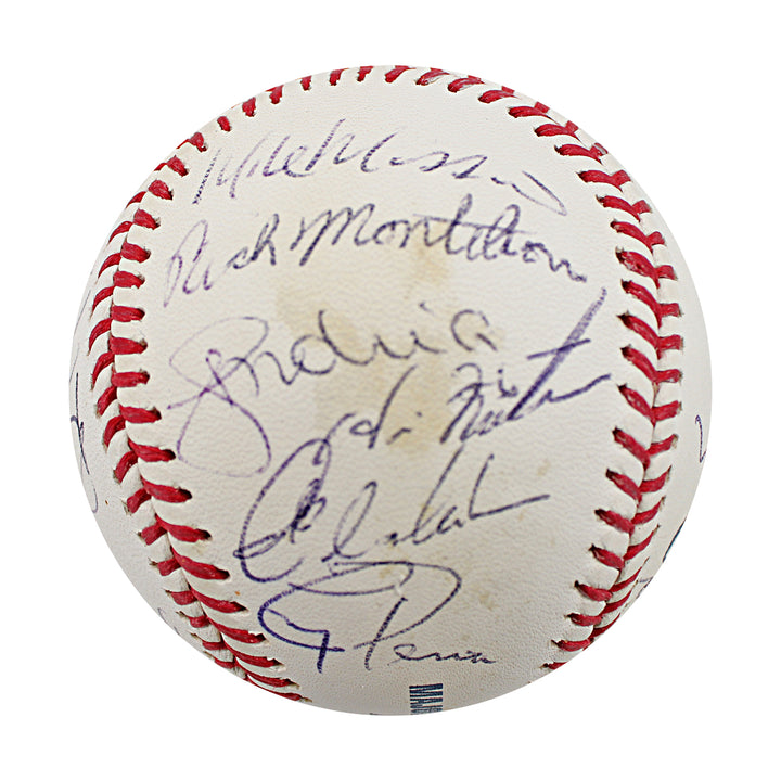 Jeter Rodriguez 2008 New York Yankees Multi Signed Yankee Stadium Final Season Logo Baseball 26 Autos JSA LOA