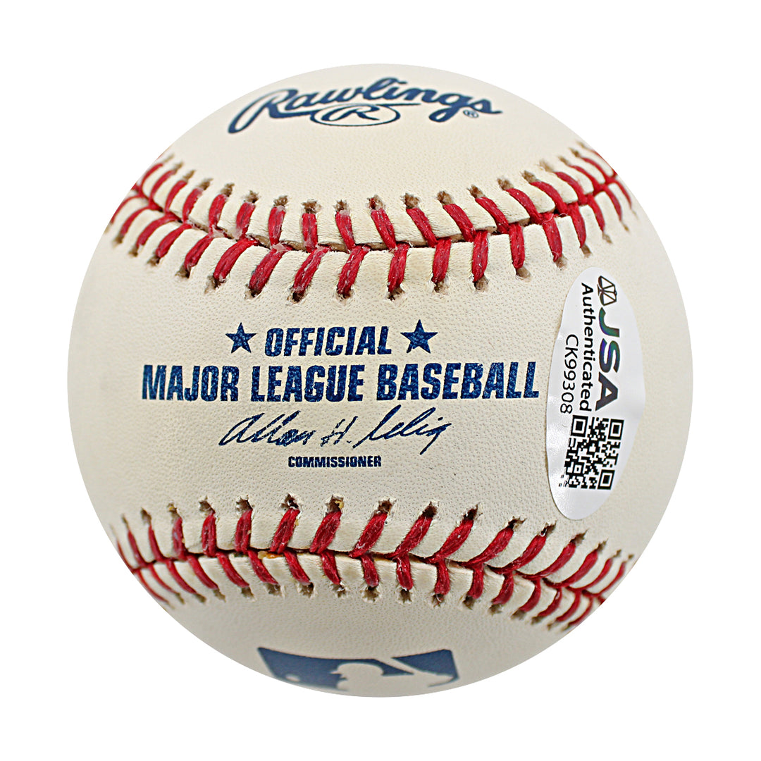 AJ Burnett Yankees Pirates Autographed OMLB Baseball JSA COA