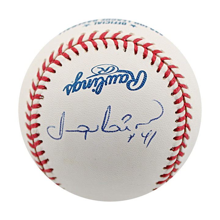 Miguel Cairo Rays Yankees Autographed OMLB JSA COA