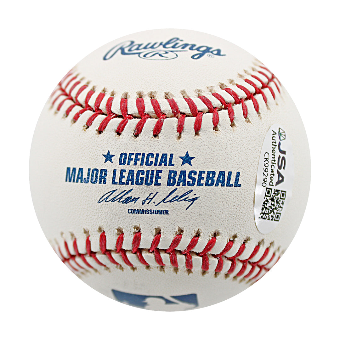 Luis Sojo New York Yankees Autographed OMLB Baseball JSA COA