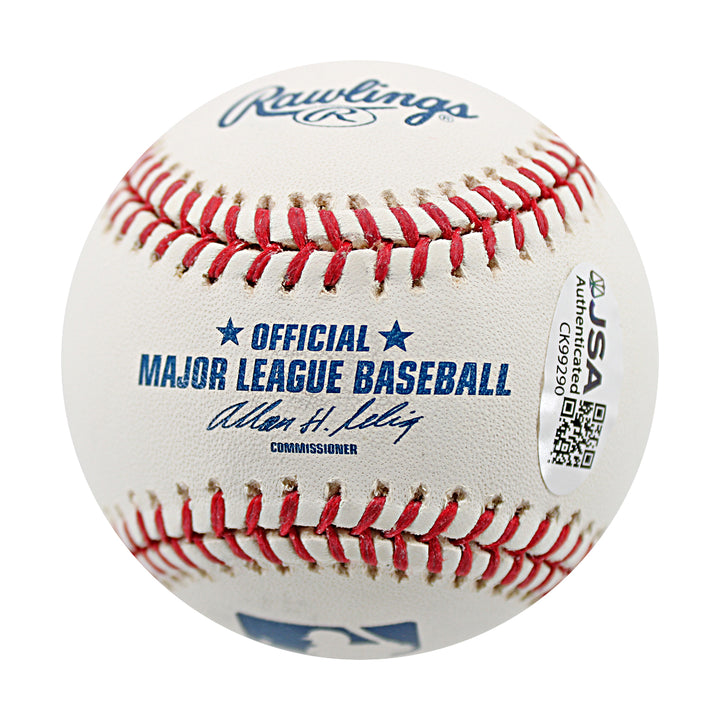 Luis Sojo New York Yankees Autographed OMLB Baseball JSA COA