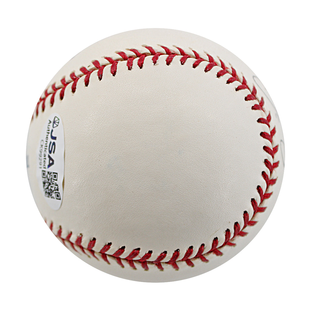 Luis Sojo New York Yankees Autographed OMLB Baseball JSA COA