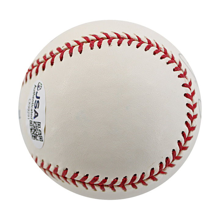 Luis Sojo New York Yankees Autographed OMLB Baseball JSA COA