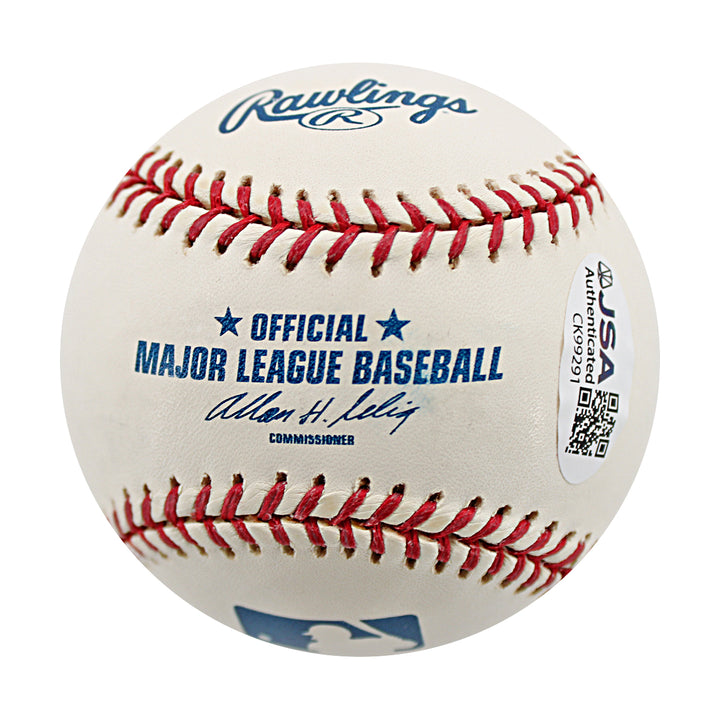 Luis Sojo New York Yankees Autographed OMLB Baseball JSA COA