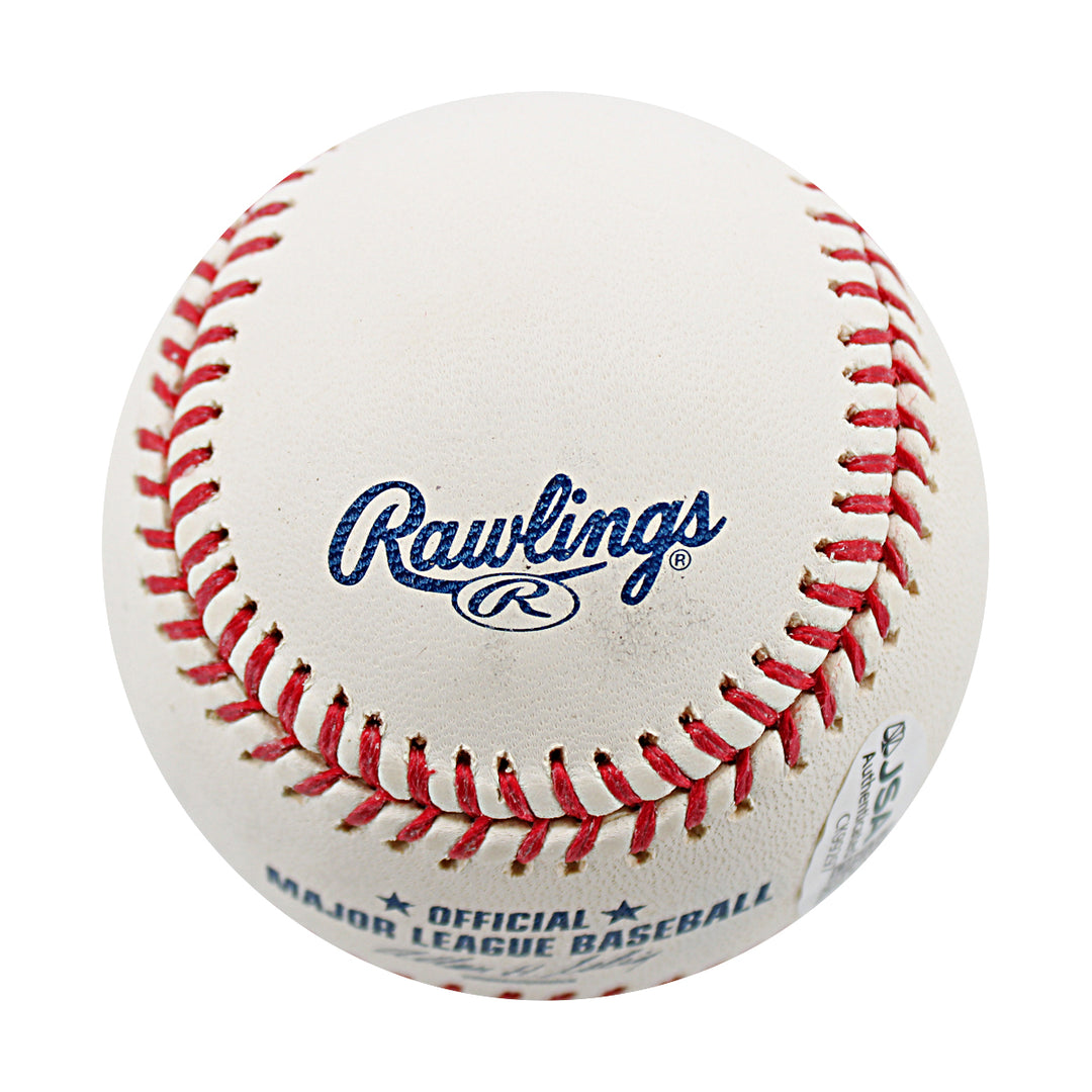 Bobby Abreu Yankees Angels Autographed OMLB Baseball JSA COA-1