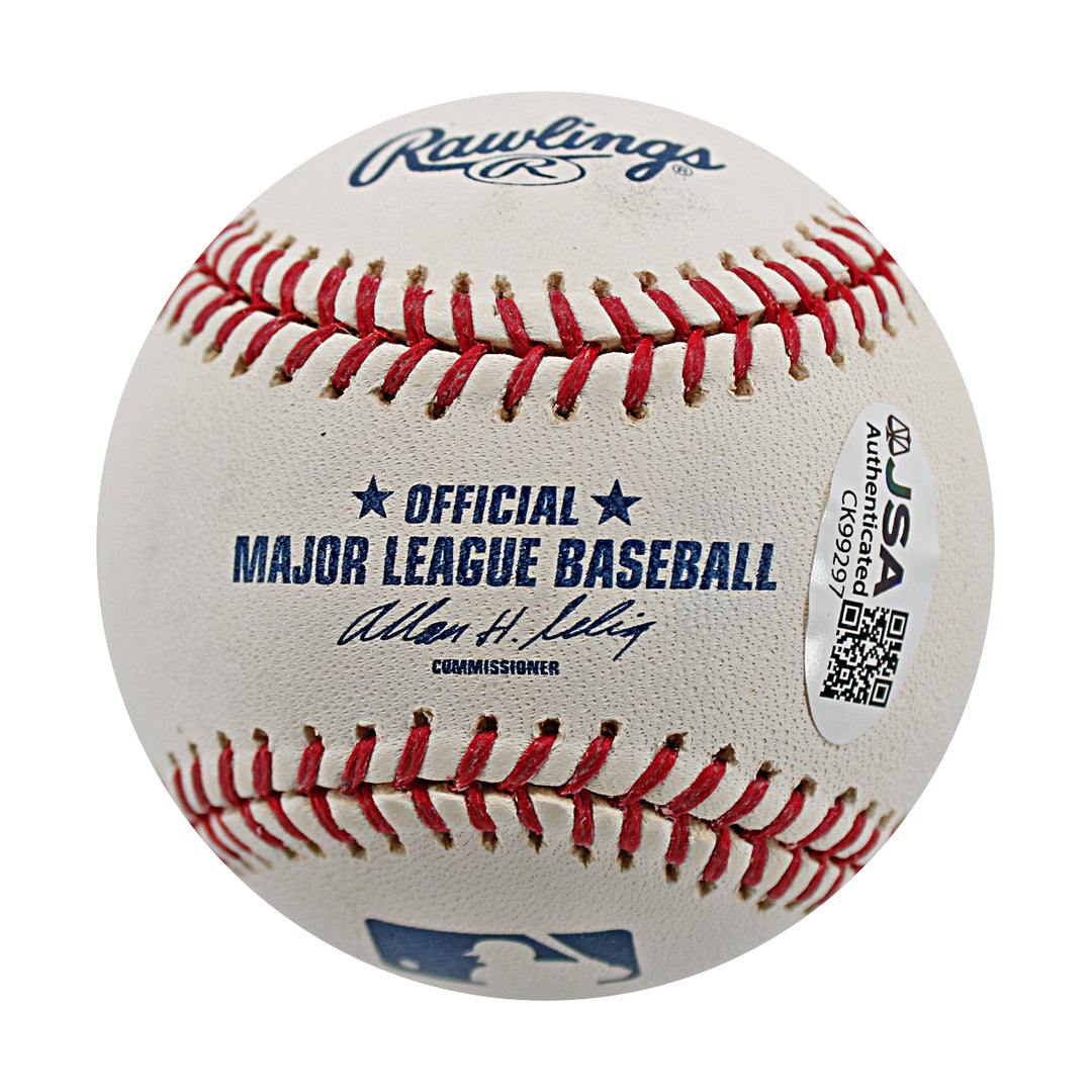 Bobby Abreu Yankees Angels Autographed OMLB Baseball JSA COA-1