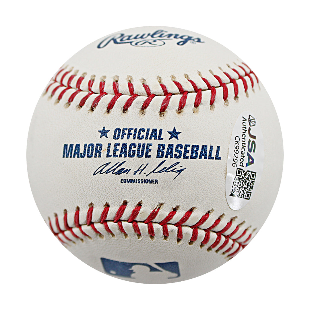 Bobby Abreu Yankees Angels Autographed OMLB Baseball JSA COA-3