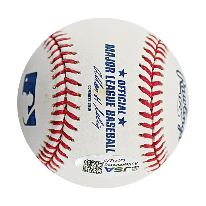 Johnny Damon Yankees Red Sox Autographed OMLB Baseball JSA COA