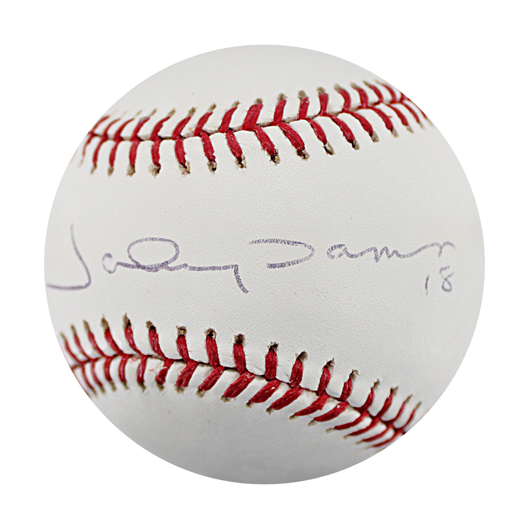 Johnny Damon Yankees Red Sox Autographed OMLB Baseball JSA COA