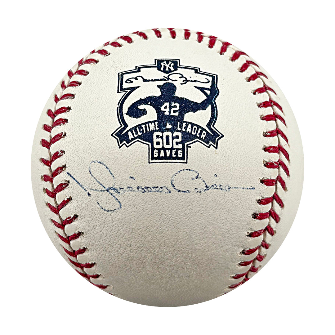 Mariano Rivera New York Yankees Autographed 602 Save Logo Baseball CX Auth