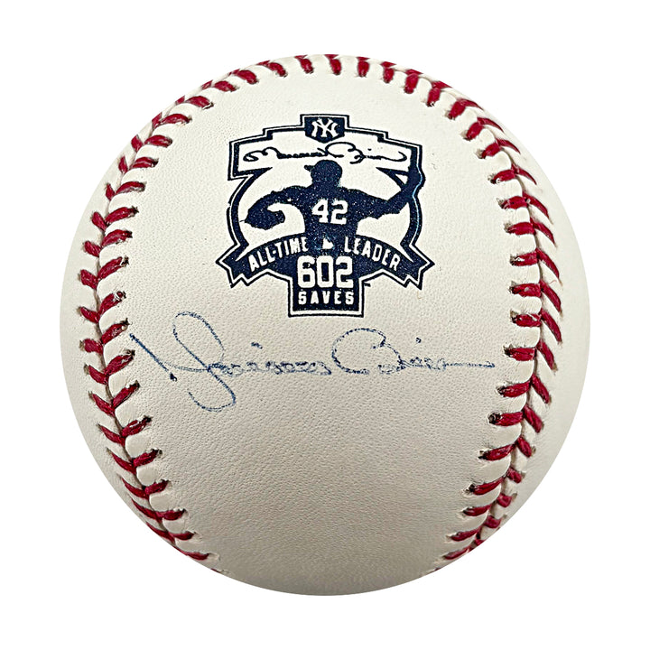 Mariano Rivera New York Yankees Autographed 602 Save Logo Baseball CX Auth