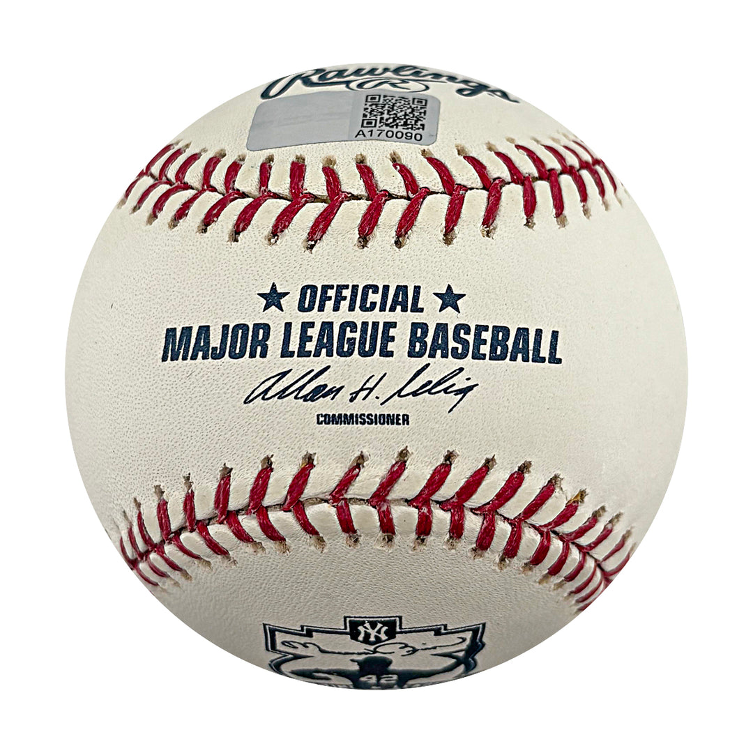 Mariano Rivera New York Yankees Autographed 602 Save Logo Baseball CX Auth