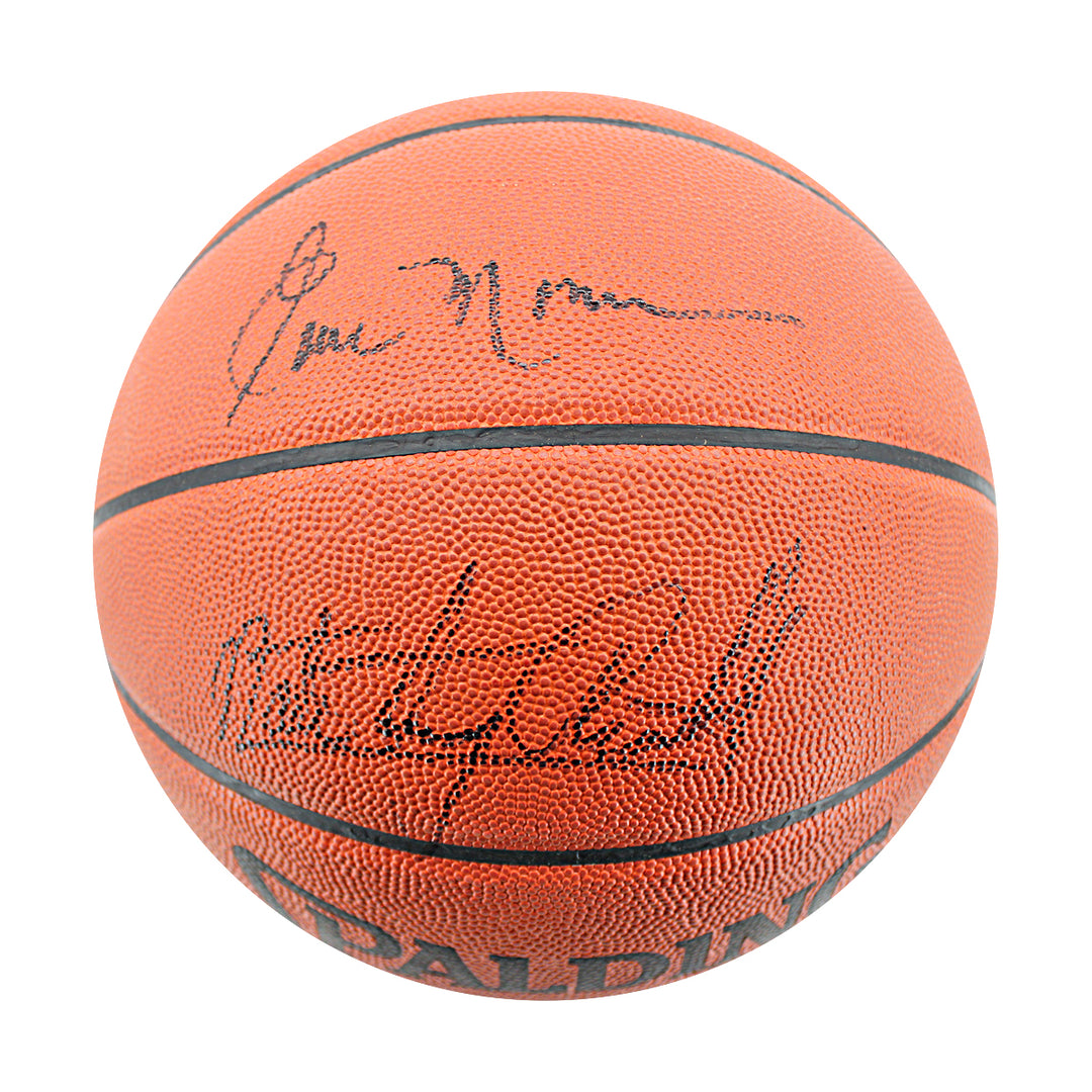 Earl Monroe Nate Archibald New York Knicks Autographed Spalding Official Game Basketball JSA COA