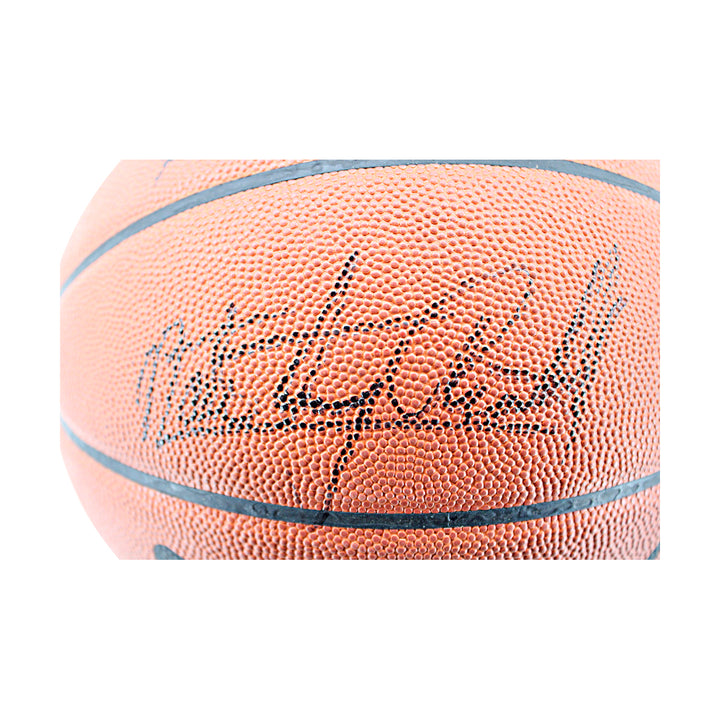 Earl Monroe Nate Archibald New York Knicks Autographed Spalding Official Game Basketball JSA COA