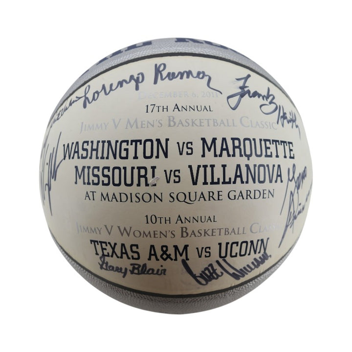 Blair Villanova Wildcats Multi Signed 7 Autos Jimmy V Men's Basketball JSA COA