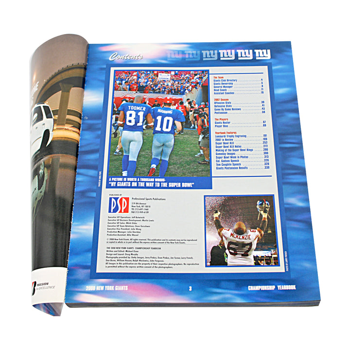 New York Giants 2008 World Championship Yearbook 