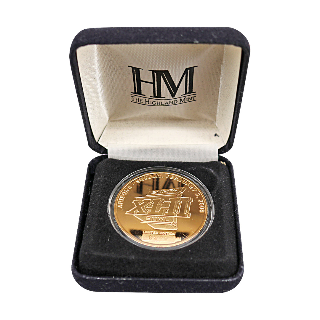 New York Giants Championship 2.3.08 Highland Mint Gold Coin W/Logo LE 620/10,000