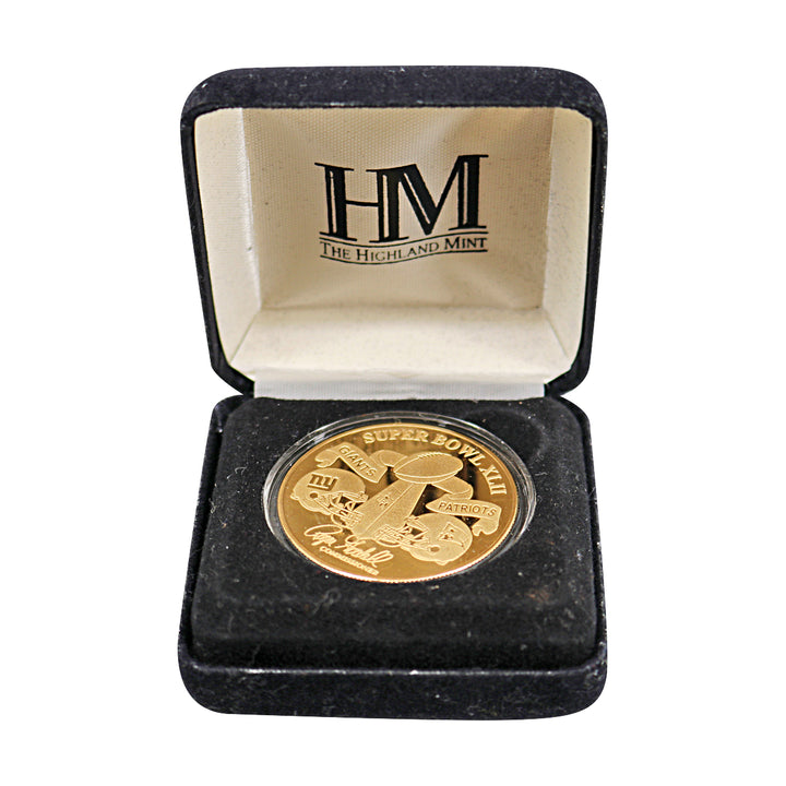 New York Giants Championship 2.3.08 Highland Mint Gold Coin LE 2093/10,000