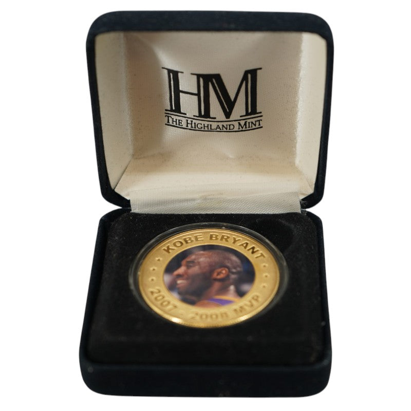 Kobe Byrant Los Angeles Lakers Highland Mint 08 MVP 24K Gold Overlay Coin LE 344/2008
