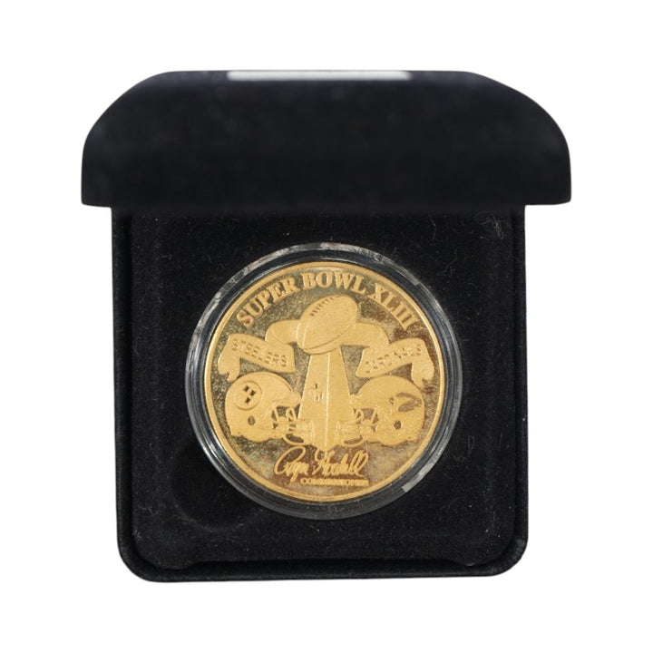 Pittsburgh Steelers vs. Arizona Cardinals Championship 2.1.08 Highland Mint 24 K Gold Overlay Coin LE 2750/10,000