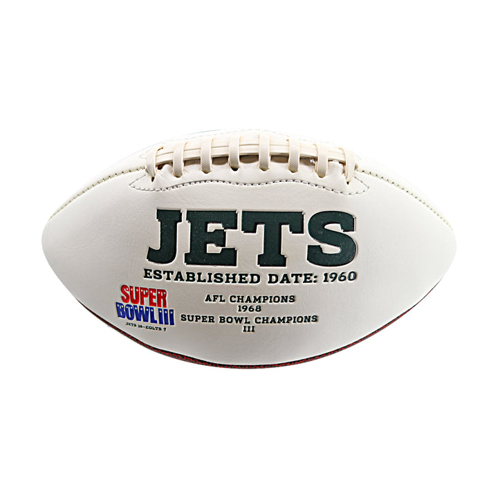 Darron Lee New York Jets Autographed White Panel Football NY Jets COA