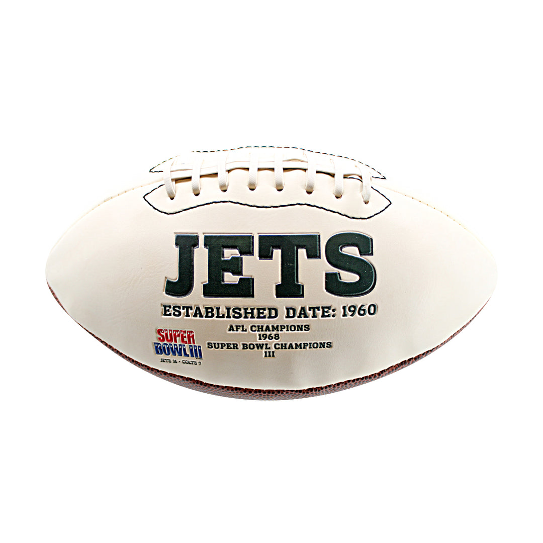 Darrell Revis New York Jets Autographed White Panel Football NY Jets COA