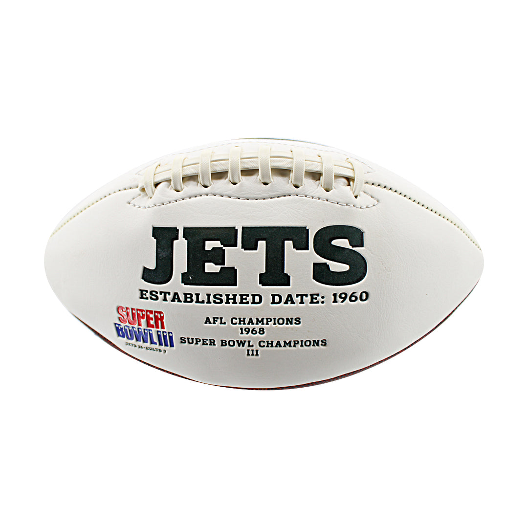 Brandon Marshall New York Jets Autographed White Panel Football NY Jets COA