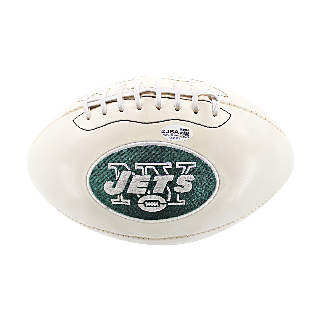 Eric Decker New York Jets Autographed White Panel Football JSA COA