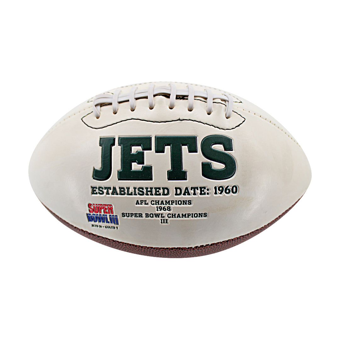 Eric Decker New York Jets Autographed White Panel Football JSA COA