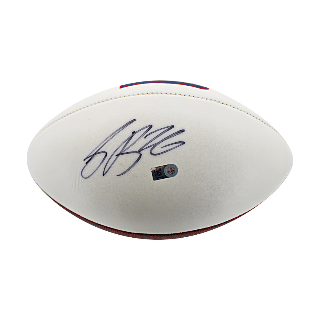 Saquon Barkley New York Giants Autographed White Panel Football JSA COA