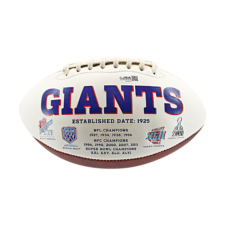 Saquon Barkley New York Giants Autographed White Panel Football JSA COA