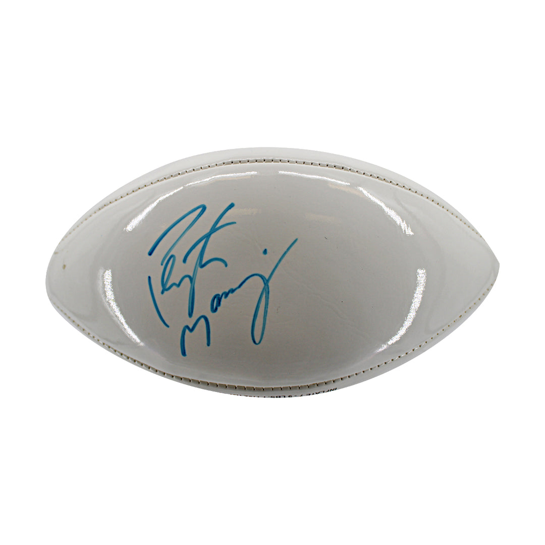 Peyton Manning Indianapolis Colts Autographed Super Bowl XLI White Panel Football JSA LOA