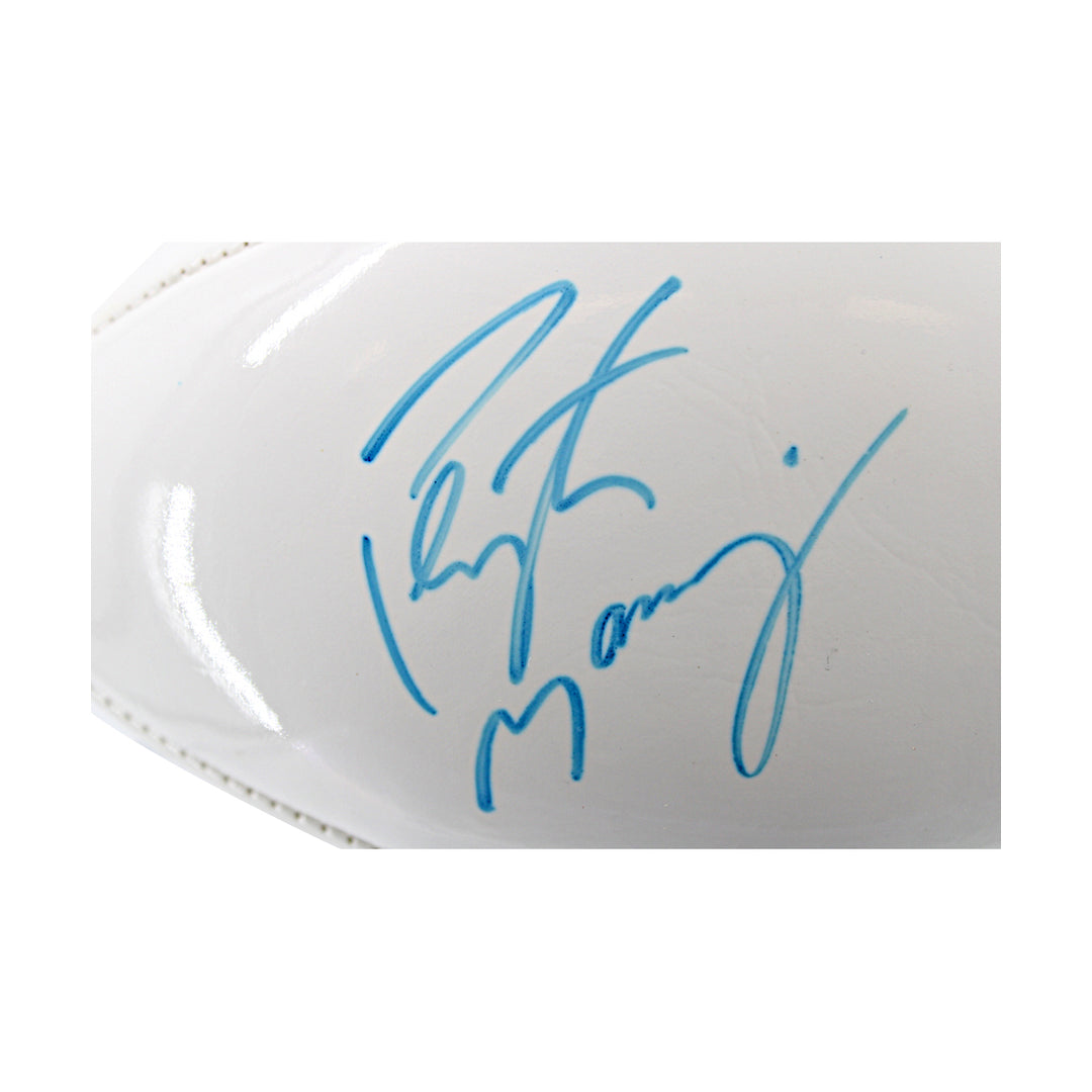 Peyton Manning Indianapolis Colts Autographed Super Bowl XLI White Panel Football JSA LOA
