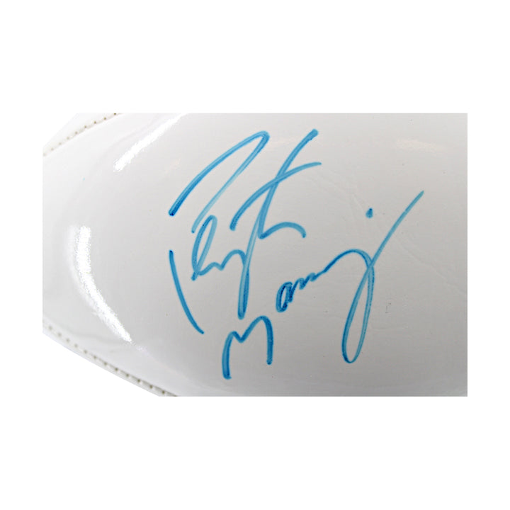 Peyton Manning Indianapolis Colts Autographed Super Bowl XLI White Panel Football JSA LOA